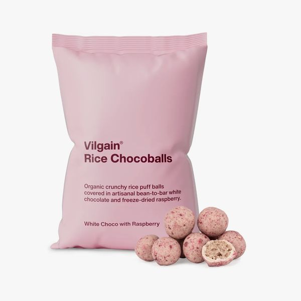 Vilgain Rice Chocoballs BIO ⁠- Bílá čokoláda s malinou - 50 g